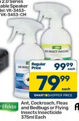 Pick n Pay Ant, Cockroach, Fleas and Bedbugs or Flying Insects Insecticide 375ml Each offer