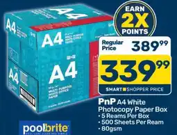 Pick n Pay PnP A4 White Photocopy Paper Box offer