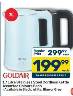 Pick n Pay GOLDAIR 1.7 Litre Stainless Steel Cordless Kettle offer