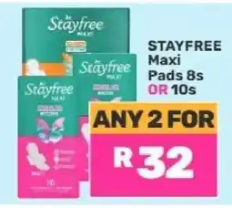 Game Stayfree Maxi Pads 8s or 10s offer