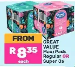 Game Great Value Maxi Pads offer
