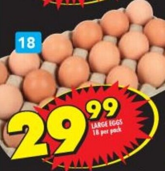 Shoprite Large Eggs 18 per pack offer