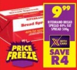 Shoprite Ritebrand Bread Spread 500g offer