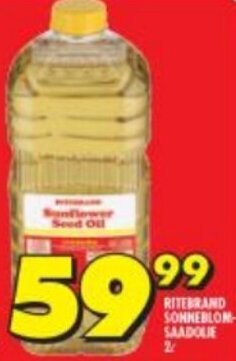 Shoprite Ritebrand Sunflower Seed Oil 2L offer