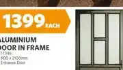 BUCO Aluminium Door in Frame 900 x 2100mm Entrance Door offer