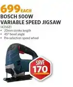 BUCO Bosch 500W Variable Speed Jigsaw offer