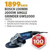 BUCO Bosch 230mm 2000W Angle Grinder GWS2000 offer