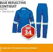 BUCO Vulcan Royal Blue Reflective Contisuit offer