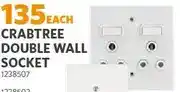 BUCO Crabtree Double Wall Socket offer