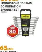 BUCO Livingstone 10-19mm Combination Spanner Set offer