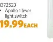 BUCO Apollo 1 lever light switch offer