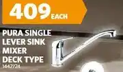 BUCO Pura Single Lever Sink Mixer Deck Type offer
