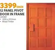 BUCO 12 Panel Pivot Door in Frame 1200 x 2032mm offer