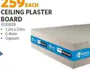 BUCO Ceiling Plaster Board 1.2m x 3.6m 6.4mm Gypsum offer