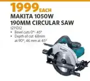 BUCO Makita 1050W 190mm Circular Saw offer