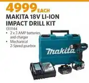 BUCO Makita 18V Li-Ion Impact Drill Kit offer