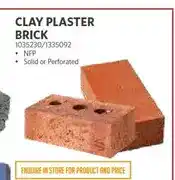 BUCO Clay Plaster Brick NFP Solid or Perforated offer