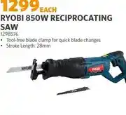 BUCO Ryobi 850W Reciprocating Saw offer