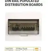 BUCO Din Rail Populated Distribution Boards 8 way offer
