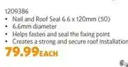 BUCO Nail and Roof Seal 6.6 x 120mm (50) 6.6mm diameter offer