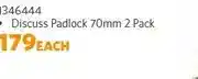 BUCO Discuss Padlock 70mm 2 Pack offer