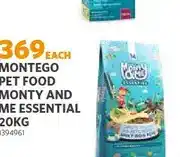 BUCO Montego Pet Food Monty and Me Essential 20kg offer