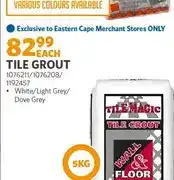 BUCO Tile Grout 5kg White/Light Grey/Dove Grey offer