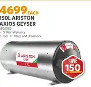 BUCO 150L Ariston Axios Geyser offer