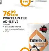 BUCO Porcelain Tile Adhesive 20kg 18hr offer