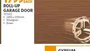 BUCO Roll-Up Garage Door 2490 x 2100mm Woodgrain Brown offer