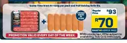 Pick n Pay Hypermarket Game Time Wors & PnP Hotdog Rolls offer