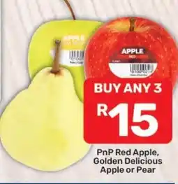Pick n Pay Hypermarket PnP Red Apple, Golden Delicious Apple or Pear offer