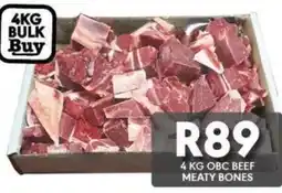 OBC Meat & Chicken 4 KG OBC BEEF MEATY BONES offer