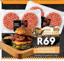 OBC Meat & Chicken Bacon & Cheese Burgers offer