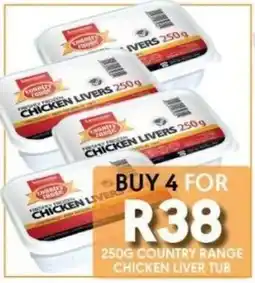 OBC Meat & Chicken 250G COUNTRY RANGE CHICKEN LIVER TUB offer