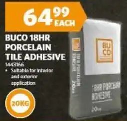 BUCO BUCO 18HR PORCELAIN TILE ADHESIVE offer