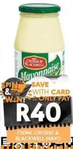 OBC Meat & Chicken Crosse & Blackwell Mayonnaise offer