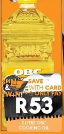 OBC Meat & Chicken 2 LITRE OBC COOKING OIL offer