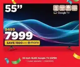 HiFi Corp 55-Inch QLED Google TV-55PBK offer