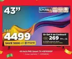 HiFi Corp 43-Inch FHD Smart TV-43F6000F offer