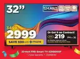 HiFi Corp 32-inch FHD Smart TV-32H5000F offer