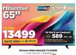 HiFi Corp Hisense 65-Inch 144Hz MiniLED TV-65E8S offer