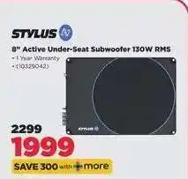 HiFi Corp STYLUS 8 Active Under-Seat Subwoofer 130W RMS offer