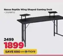 HiFi Corp Nexus Reptile Wing Shaped Gaming Desk offer