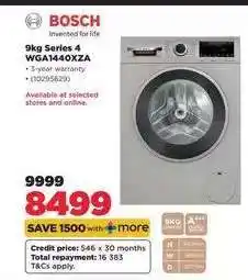 HiFi Corp Bosch 9kg Series 4 WGA1440XZA offer