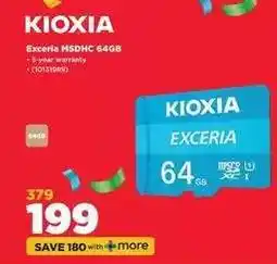 HiFi Corp KIOXIA Exceria MSDHC 64GB offer