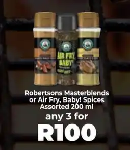 Food Lover's Market Robertsons Masterblends or Air Fry, Baby! Spices offer