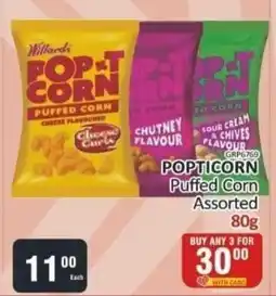 KitKat Cash and Carry Willards Popticorn Puffed Corn Assorted offer
