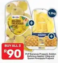 Pick n Pay Pick n pay - pnp bananas prepack, golden delicious apples and queen pineapple prepack offer