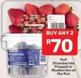 Pick n Pay Strawberries prepack or blueberries on the run offer